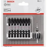 Биты ударные двусторонние Impact Control (PH2/PZ2; 65 мм; 8 шт.) + магнитная муфта Bosch