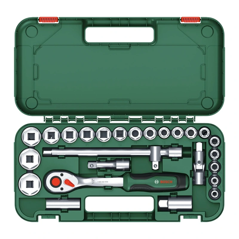 bosch_ratchet_set_1600A02Z9F_800x800 Набор трещоток Bosch 1/2 дюйма, 25 предметов. — изображение 1